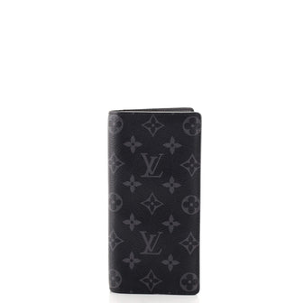 Louis Vuitton Brazza Wallet Monogram Eclipse Canvas