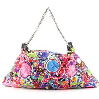 Chanel Kaleidoscope Chain Tote Quilted Printed Satin Large