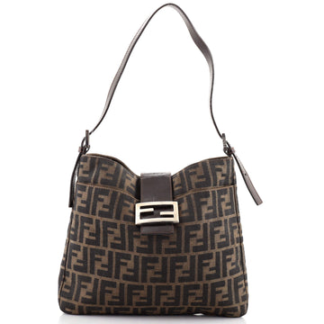 Fendi Vintage Shoulder Bag Zucca Canvas Medium