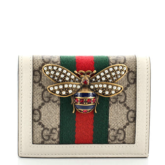 Gucci Queen Margaret Flap Card Case GG Coated Canvas