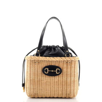 Gucci Horsebit 1955 Basket Bag Wicker and Leather