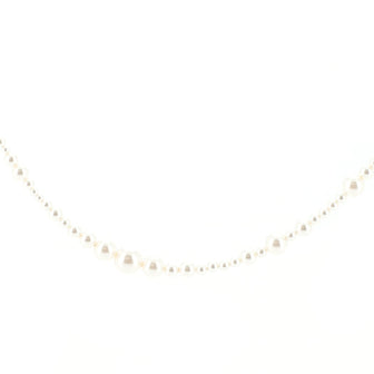 Chanel CC Baguette Long Necklace Faux Pearls and Crystal Embellished Metal