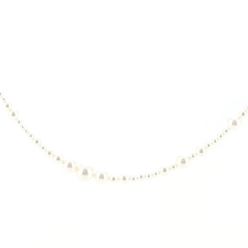 Chanel CC Baguette Long Necklace Faux Pearls and Crystal Embellished Metal