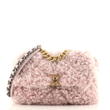 Chanel 19 Flap Bag Shearling Medium