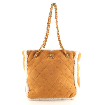 Chanel Coco Neige Shopping Tote Quilted Shearling Medium