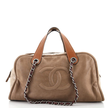Chanel In the Mix Timeless Bowler Bag Iridescent Calfskin and Quilted Glazed Calfskin Large