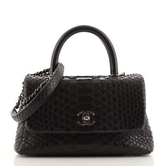 Chanel Coco Top Handle Bag Python Mini