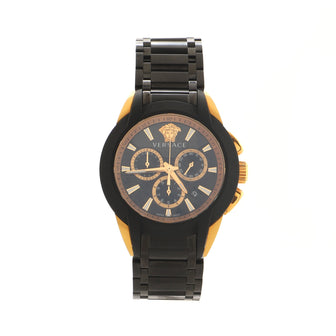 Versace Character Chronograph Quartz Watch Stainless Steel and Rose Gold 42