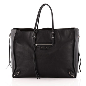 Balenciaga Papier A4 Zip Around Classic Studs Handbag Leather