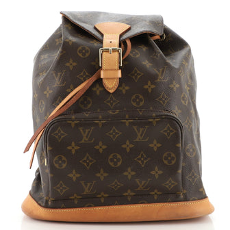 Louis Vuitton Vintage Montsouris Backpack Monogram Canvas GM