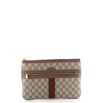 Gucci Ophidia Zip Pouch GG Coated Canvas Large
