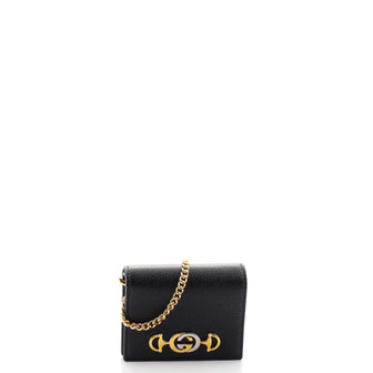 Gucci Zumi Chain Card Case Leather
