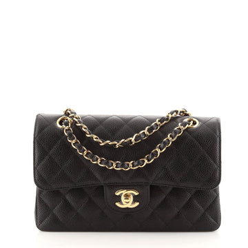 Chanel Classic Double Flap Bag Quilted Caviar Small
