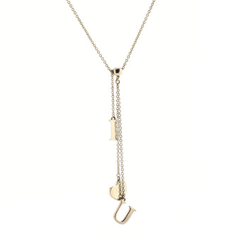 Tiffany & Co. I Love You Drop Pendant Necklace Sterling Silver