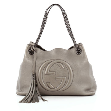 Gucci Soho Shoulder Bag Chain Strap Leather Medium