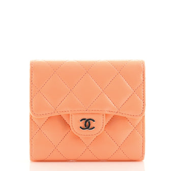 Chanel CC Compact Classic Flap Wallet Quilted Caviar