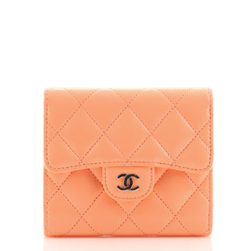Chanel CC Compact Classic Flap Wallet Quilted Caviar