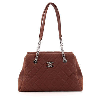 Chanel Lady Pearly Tote Quilted Iridescent Caviar Large