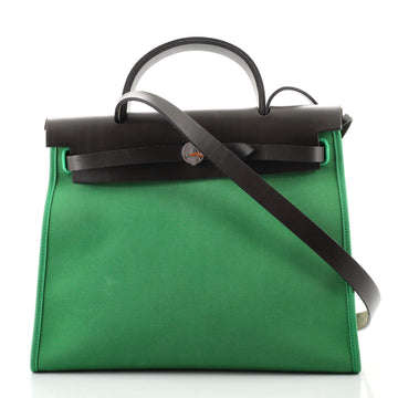 Hermes Herbag Zip Leather and Toile 31