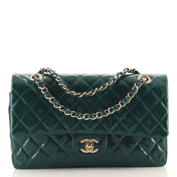 Chanel Classic Double Flap Bag Quilted Patent Medium