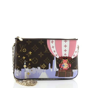 Louis Vuitton Double Zip Pochette Limited Edition Vivienne Xmas Monogram Canvas