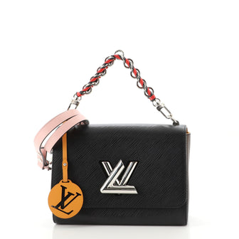 Louis Vuitton EPI Twist Braided Strap Shoulder Bag mm Black
