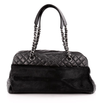 Chanel Chain Bowler Bag Quilted Calfskin and Pony Hair Large
