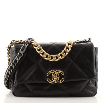Chanel Lambskin Quilted Leather Medium 19 Flap Bag at 1stDibs