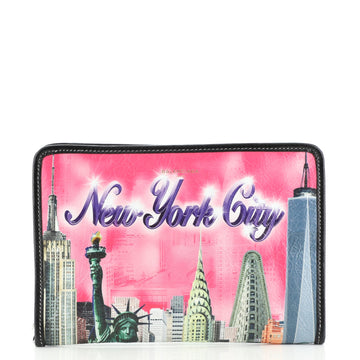 Balenciaga Bazar Pouch Printed Leather Mini