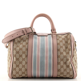 Gucci Vintage Web Boston Bag GG Canvas Medium