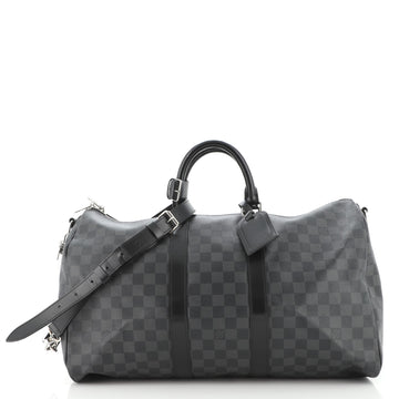 Louis Vuitton Keepall Bandouliere Bag Damier Graphite 45