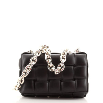 Bottega Veneta Cassette Chain Crossbody Bag Padded Maxi Intrecciato Leather