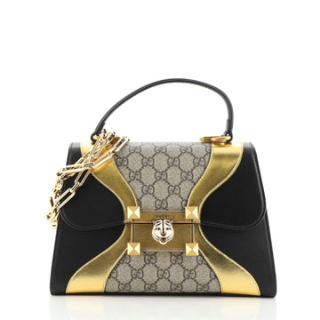 Gucci Osiride Top Handle Bag GG Coated Canvas and Leather Medium