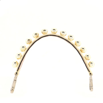 Fendi Mini Strap You Short Shoulder Strap Pearl Embellished Leather