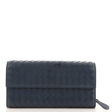 Bottega Veneta Flap Wallet Intrecciato Leather Long