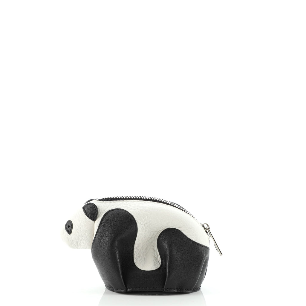 Handmade Real Leather Panda Bear Wallet Wristlet Keychain Coin Change Purse  Bag | eBay