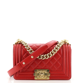 Chanel Boy Flap Bag Quilted Lambskin Small