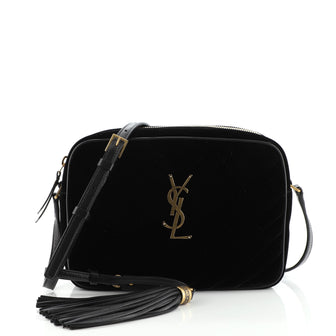 Saint Laurent Lou Camera Bag Matelasse Chevron Velvet Small