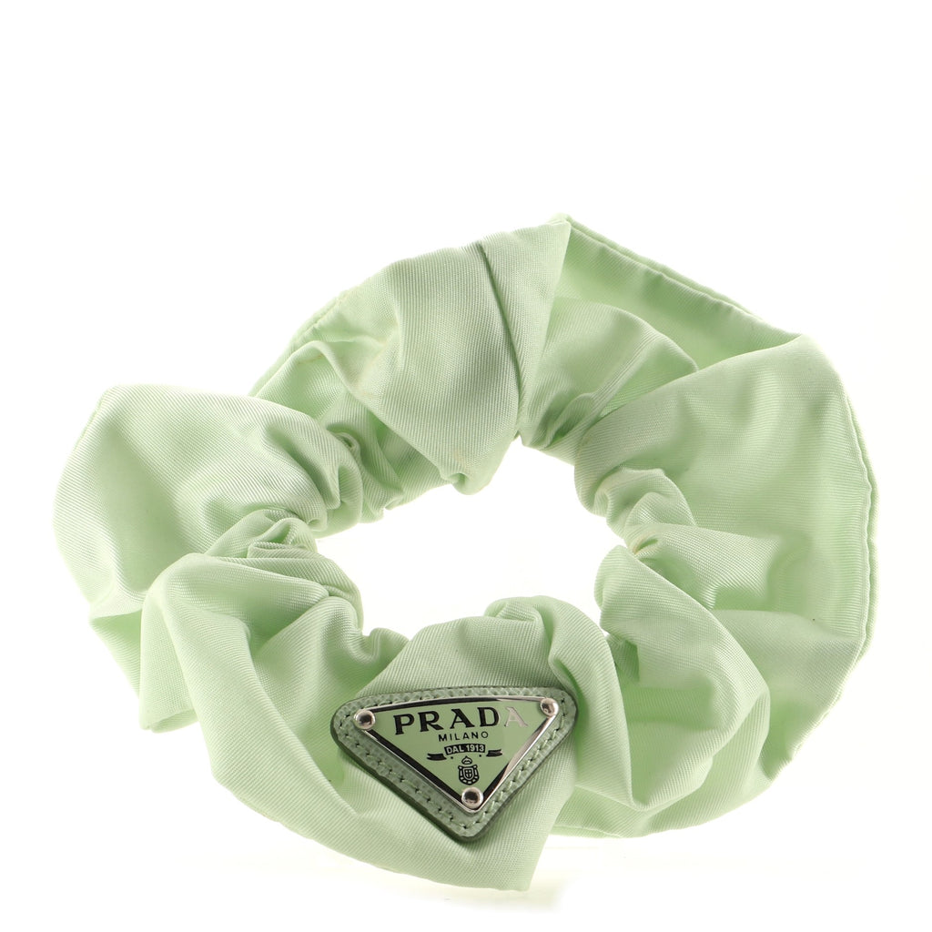 NWT Prada Light Green Re-Nylon Scrunchie Prada White Re-Nylon Scrunchie Hair Accessory main image 3