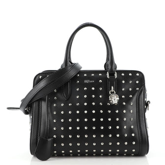Alexander McQueen Padlock Zip Around Tote Studded Leather Small