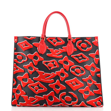 Louis Vuitton OnTheGo Tote Limited Edition Urs Fischer Tufted Monogram Canvas GM