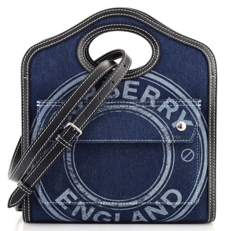 Burberry Logo Pocket Tote Denim Mini