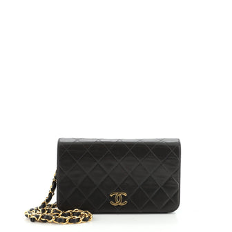 Chanel Vintage Full Flap Bag Quilted Lambskin Mini
