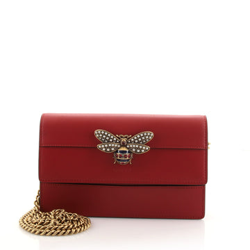 Gucci Queen Margaret Chain Wallet Leather Mini