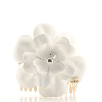 Chanel Camellia Hair Comb Metal