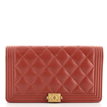 Chanel Boy Yen Wallet Quilted Lambskin