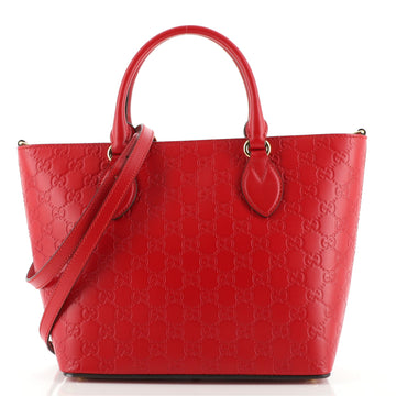 Gucci Signature Convertible Tote Guccissima Leather Medium