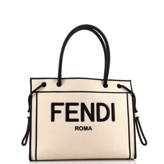 Fendi Roma Shopper Tote Canvas Small