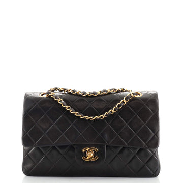 Chanel Vintage Classic Double Flap Bag Quilted Lambskin Medium