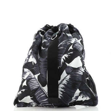 Dolce & Gabbana Drawstring Backpack Printed Nylon Large